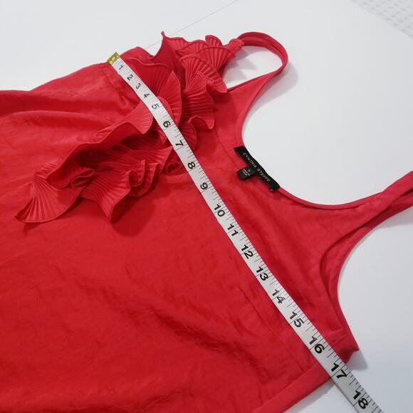 Cynthia Steffe Sateen Ruffle Scoop Neck Blouse - Picture 5 of 11